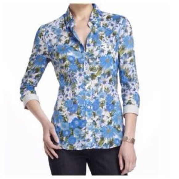 {Anthro} HD in Paris Floral Shirt - Picture 2 of 9
